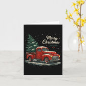 Red Truck Christmas Pajamas Shirt, Xmas Family Mat Kaart (Gele Bloem)