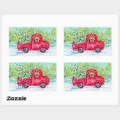Red Truck Country Kerst stickers (Vel)