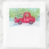 Red Truck Country Kerst stickers (Tas)