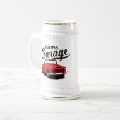 Red  Truck Custom Beer Stein Bierpul (Voorkant links)
