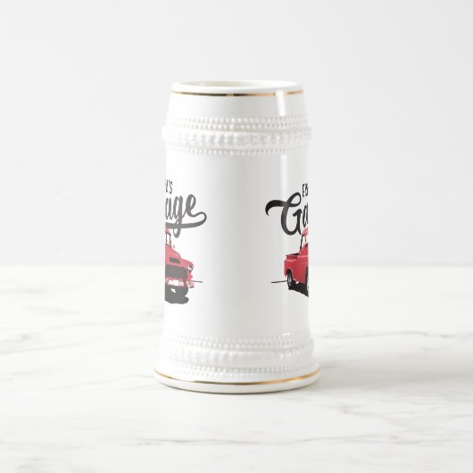 Red  Truck Custom Beer Stein Bierpul (Center)