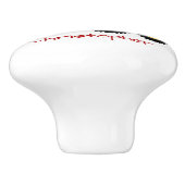 Red Truck Design op maat Keramische Knop (Zijkant)