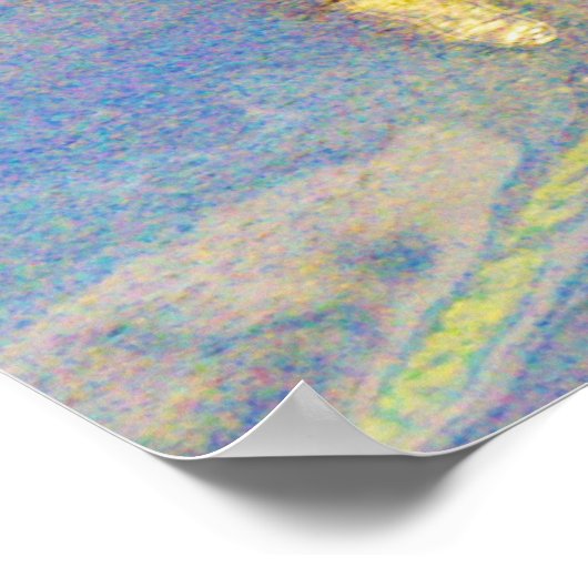 Red Truck Drift in Rain Art Portait Poster 4 (Hoek)