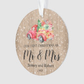 Red Truck | Eerste Kerstdag Ornament (voorkant)