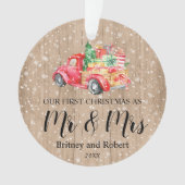 Red  Truck | Eerste Kerstdag Ornament (voorkant)