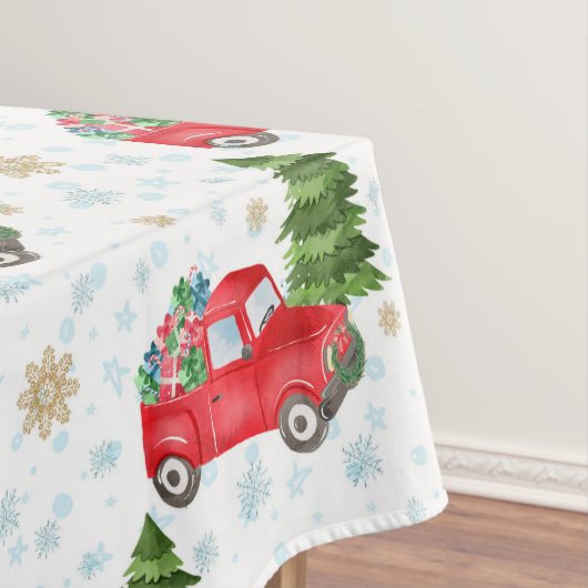  Red Truck en kerstboom Tafelkleed (Voorbeeld)