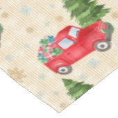 Red Truck en kerstboomtablet Tafelkleed (Gekanteld)