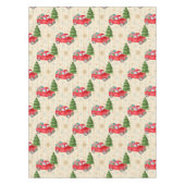 Red Truck en kerstboomtablet Tafelkleed (Voorkant)