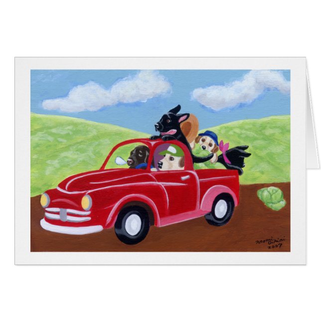 Red Truck en Labs (Voorkant Horizontaal)