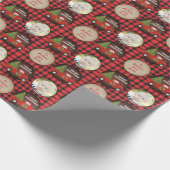 Red Truck en Tree Buffalo Pset met kerstmis Cadeaupapier (Hoek)