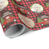 Red Truck en Tree Buffalo Pset met kerstmis Cadeaupapier (Rol Hoek)