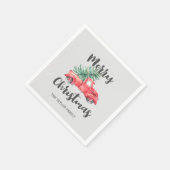 Red Truck en Tree Merry Kerstparty Servet (Hoek)