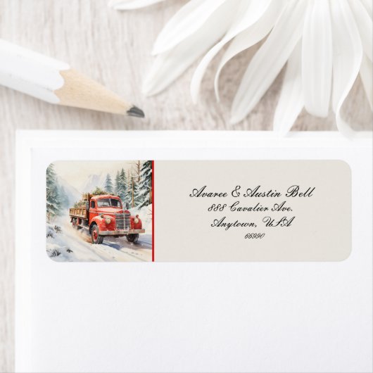  Red Truck Etiket (Insitu)