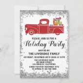 Red Truck Gifts kerstfeestdag Silver Kaart (Voorkant)