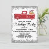 Red Truck Gifts kerstfeestdag Silver Kaart (Staand voorkant)