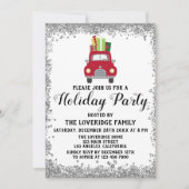 Red Truck Gifts kerstfeestdag Silver Kaart (Voorkant)