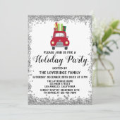 Red Truck Gifts kerstfeestdag Silver Kaart (Staand voorkant)