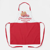 Red Truck Gingerbrood Cookie-kerstbankroet Schort (Voorkant)