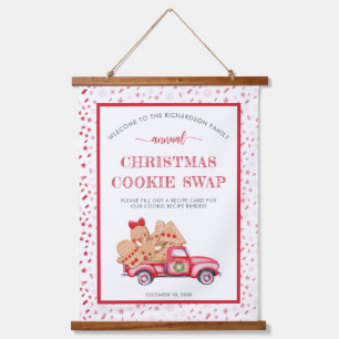  Red Truck Gingerbrood Cookie Swap Banner Hangend Wandkleed
