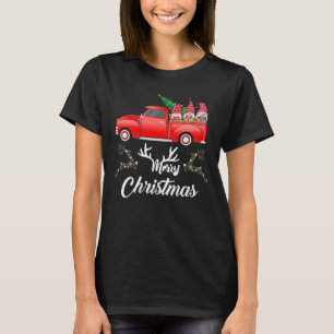 Red Truck Gnomes kerst Shirt - Merry