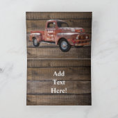 Red Truck Hartelijk dank Bedankkaart (Binnen)