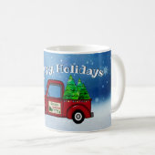  Red Truck Hauling met kerstbomen Mok (Voorkant rechts)