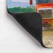 Red Truck Highway Rijden in de Rain Art Mousepad Muismat (Hoek)