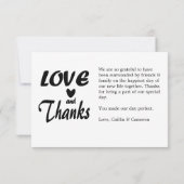 Red Truck Hitched Bedankt voor je trouwkaart (Achterkant)