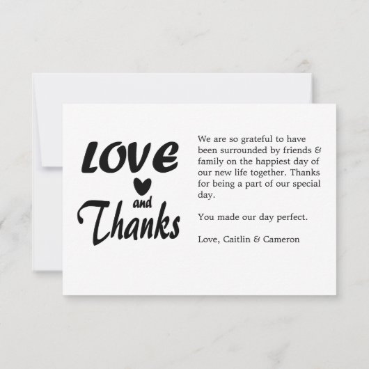 Red Truck Hitched Bedankt voor je trouwkaart (Achterkant)