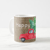  Red Truck & Holiday Trees Koffiemok (Voorkant links)
