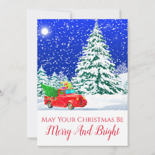  Red Truck in Sneeuwkerstfeest