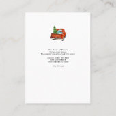  Red Truck kerst die nieuwe thuiskaart beweegt Visitekaartje (Achterkant)
