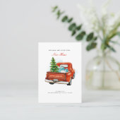  Red Truck kerst die nieuwe thuiskaart beweegt Visitekaartje (Staand voorkant)