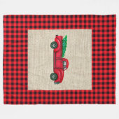  Red Truck kerst Grote vlooienbak Fleece Deken (Voorkant (Horizontaal))