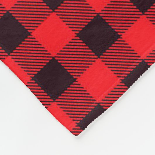  Red Truck kerst Grote vlooienbak Fleece Deken (Hoek)