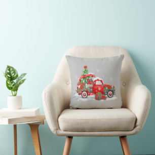 Red Truck kerst Home Decor Sierkussen