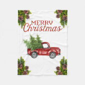  Red Truck-kerstbanket Fleece Deken (Voorkant)