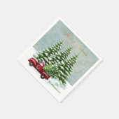 Red Truck kerstbomen Snow Servet (Hoek)