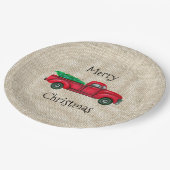 Red Truck Kerstboom Melamine Bord (Gekanteld)