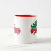 Red Truck Kerstboom Mok Two-Tone (Center)