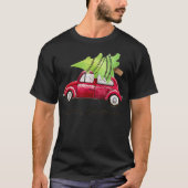 Red Truck Kerstboom Pajamas T-shirt (Voorkant)