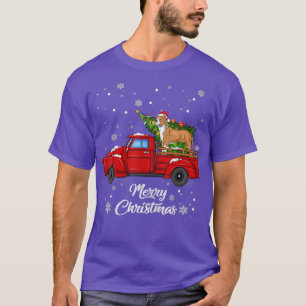 Red Truck Kerstboom - Pitbull Rides Red Truck T-shirt