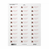 Red Truck Kerstboom Return Label (Full Sheet)