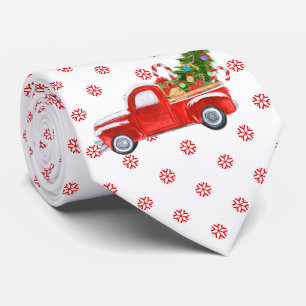  Red Truck-kerstboom Stropdas
