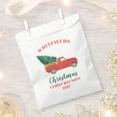 Red Truck-kerstfamilie — aangepast Bedankzakje (Geknipt)