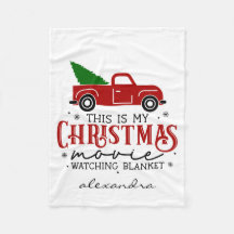 Red Truck Kerstfilm die Blanket naam bekijkt