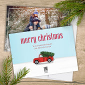 Red Truck Kerstfotokaart 1 Foto Feestdagenkaart