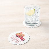 Red Truck Kerstkoekje Swap Kartonnen Onderzetters (Insitu)