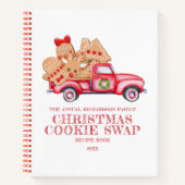 Red Truck Kerstkoekje Swap Recipbook Notitieboek (Voorkant)