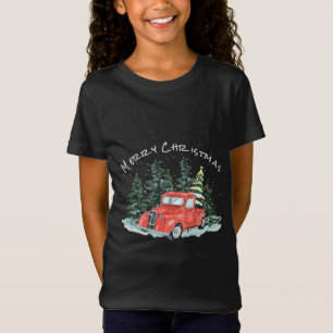 Red Truck Kerstmis Boerderij Decor Pajama T-shirt